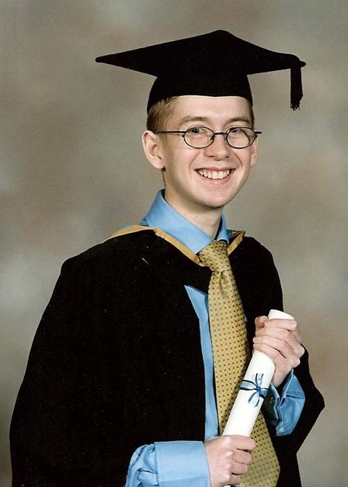 Philip Smith, aged 21, graduating from his BMedSci (Hons) at&amp;nbsp;Nottingham University