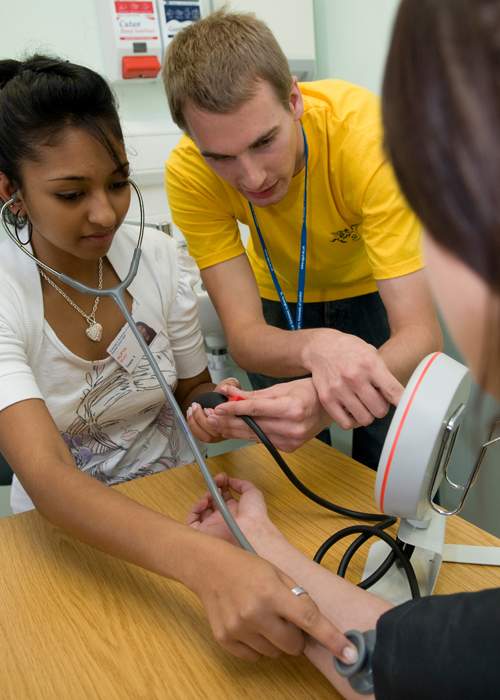 School students taking part in sessions organised by St George&#39;s medical school